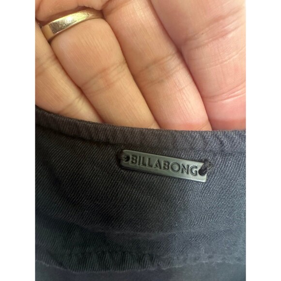 Billabong Ruffled Square Neckline Button Front Self Tie Belt Pockets Jumpsuit M - Picture 8 of 11